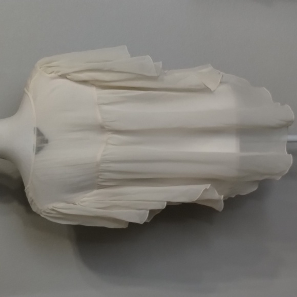 Jack by BB Dakota Sheer Cream Boho Top Size Large - Picture 6 of 11